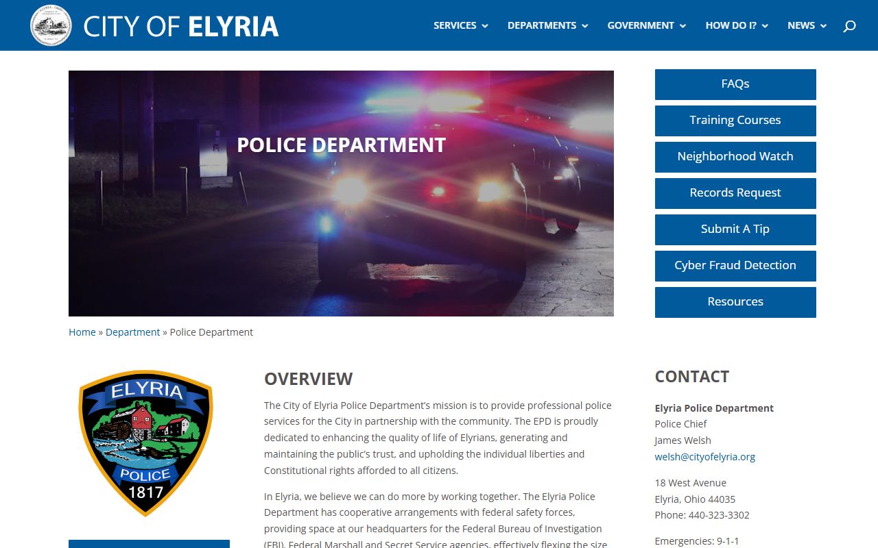 Elyria busted mugshots police department website