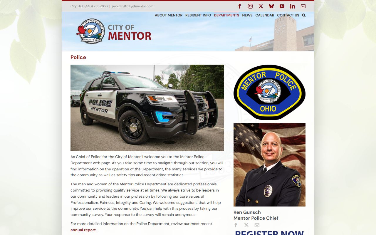 Mentor busted mugshots police department website