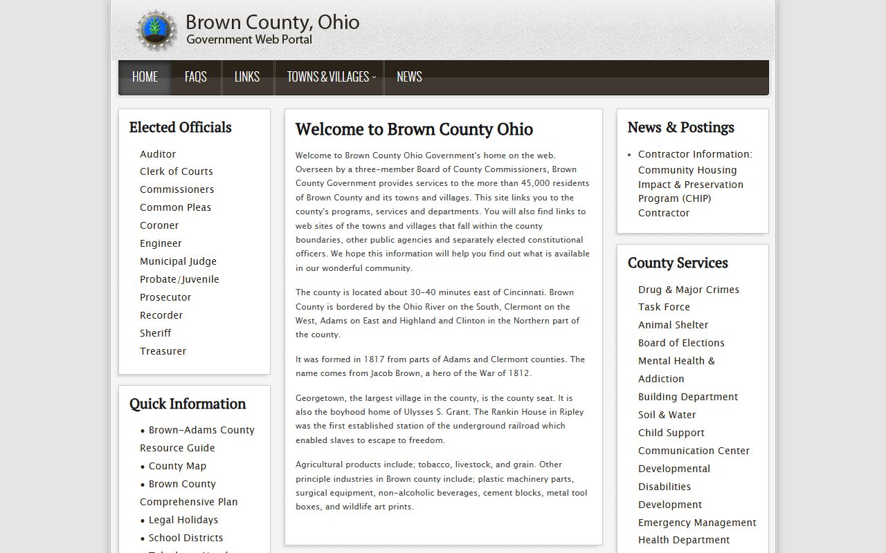 Brown County busted mugshots county website