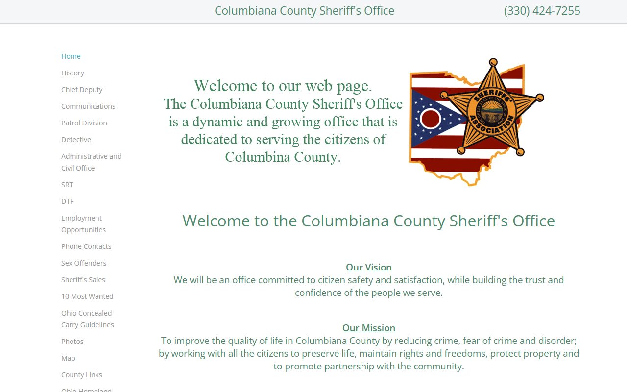 Columbiana County busted mugshots sheriff's office website