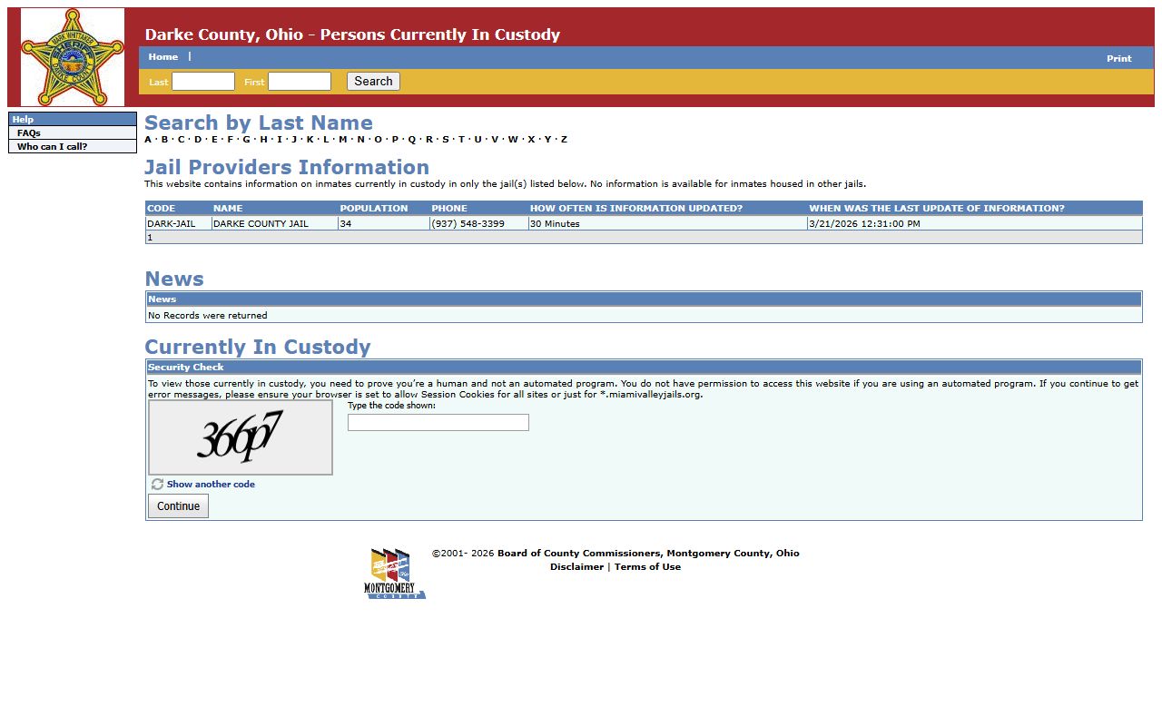Darke County busted mugshots Miami Valley Jails roster