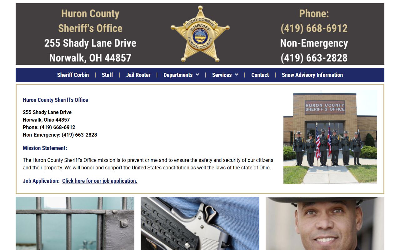 Huron County busted mugshots sheriff main website