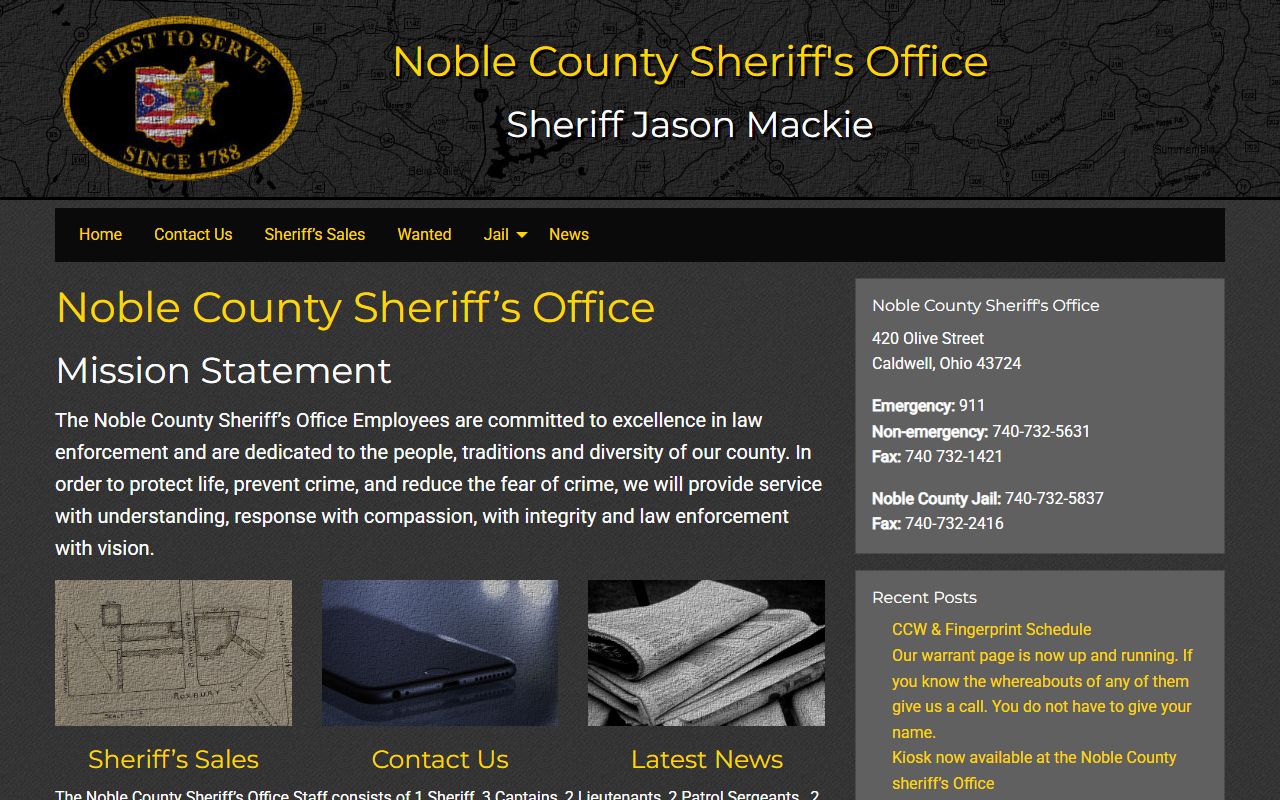 Noble County busted mugshots sheriff's office website