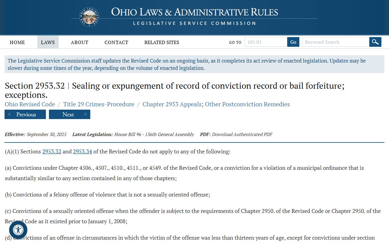 Ohio busted mugshots expungement statute
