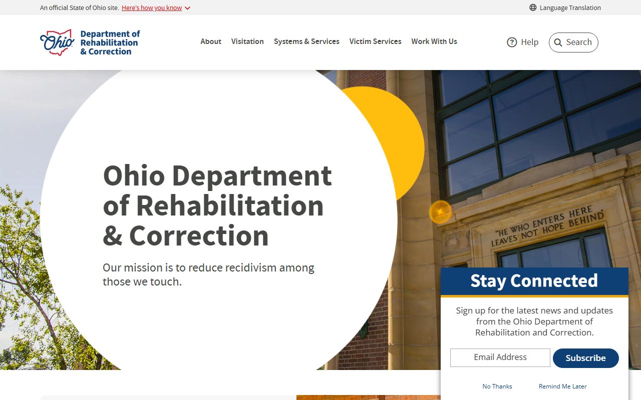 Ohio busted mugshots ODRC main site